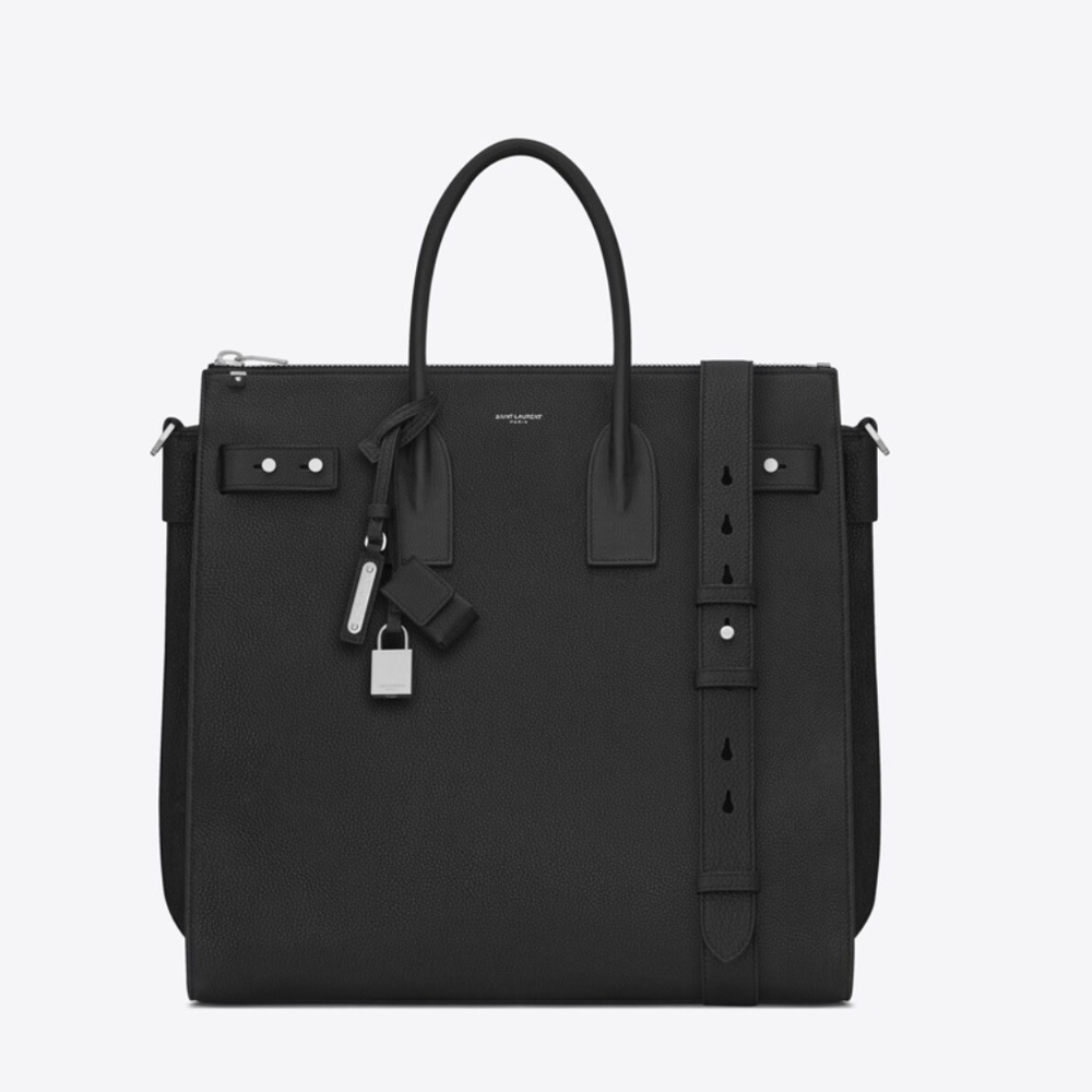 Saint Laurent Sac de jour in Grained Leather Black